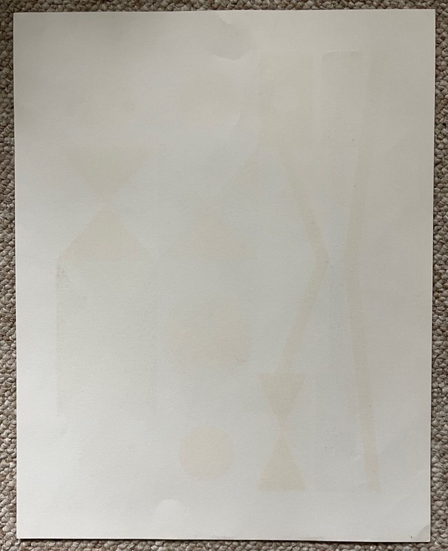 Cool Vintage Geometric Shapes Screen Print Modern Art Wall Hanging Signed Soto gallery