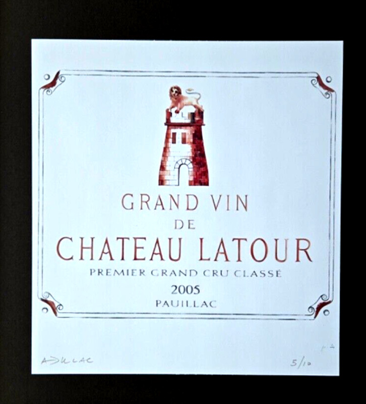 🔥ALEXANDER DULAC | CHATEAU LATOUR Hand Signed Authentic Print Ed. of 10 gallery