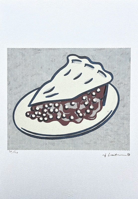 ROY LICHTENSTEIN - Cherry pie - signed, numbered edition 36/150, 35x50 cm