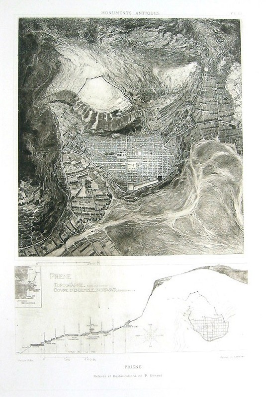 22 ~ ANCIENT GREEK CITY PRIENE TURKEY ~ Antique D’ESPOUY Architecture Art Print