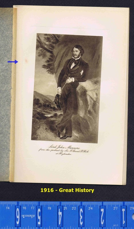 Lord John James Robert Manners (1818–1906), 7th Duke of Rutland – 1916 Engraving