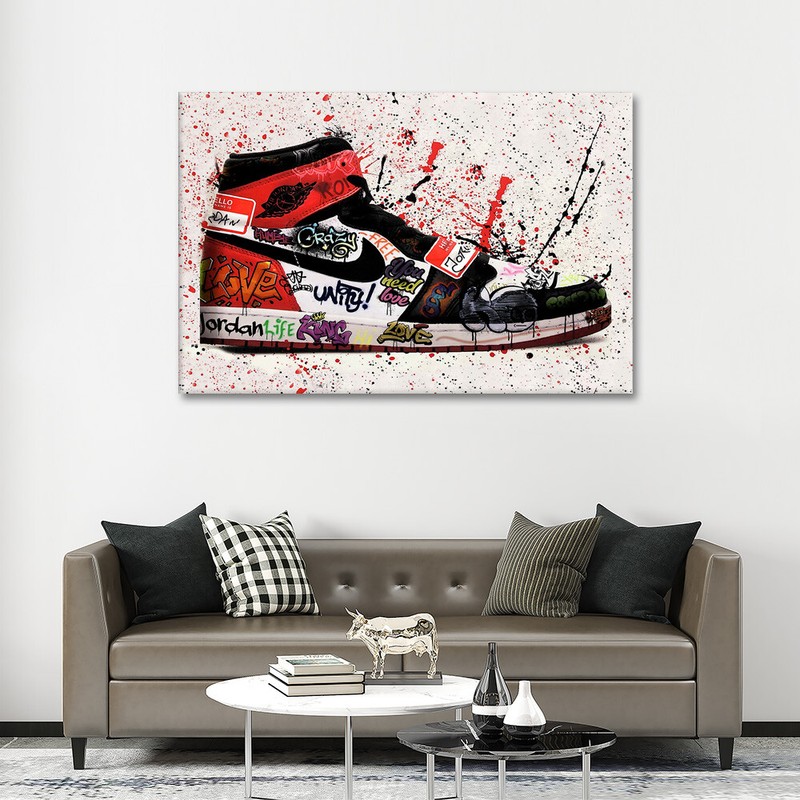Jordan Shoe Hype Sneaker Canvas Print Air Jordan Prints Wall Art Framed Artwork gallery