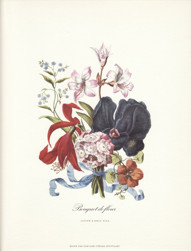 JOSEPH KARELL PINX BOUQUET DE FLEUR Schuler Publisher Litho Similar Print 1970
