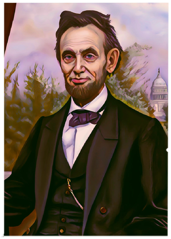 ABRAHAM LINCOLN * Fun Novelty * POLITICS * Art Card * ATC ACEO