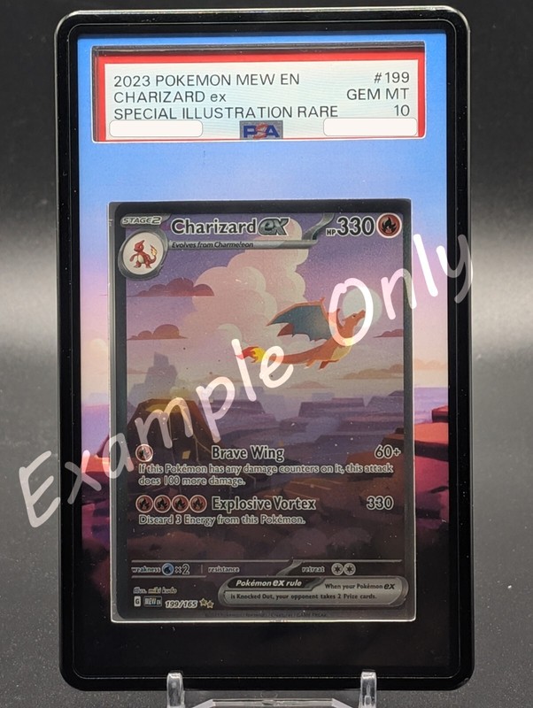Pokemon Extended Art Inserts for PSA Slabs- 151 Charizard EX 199 gallery