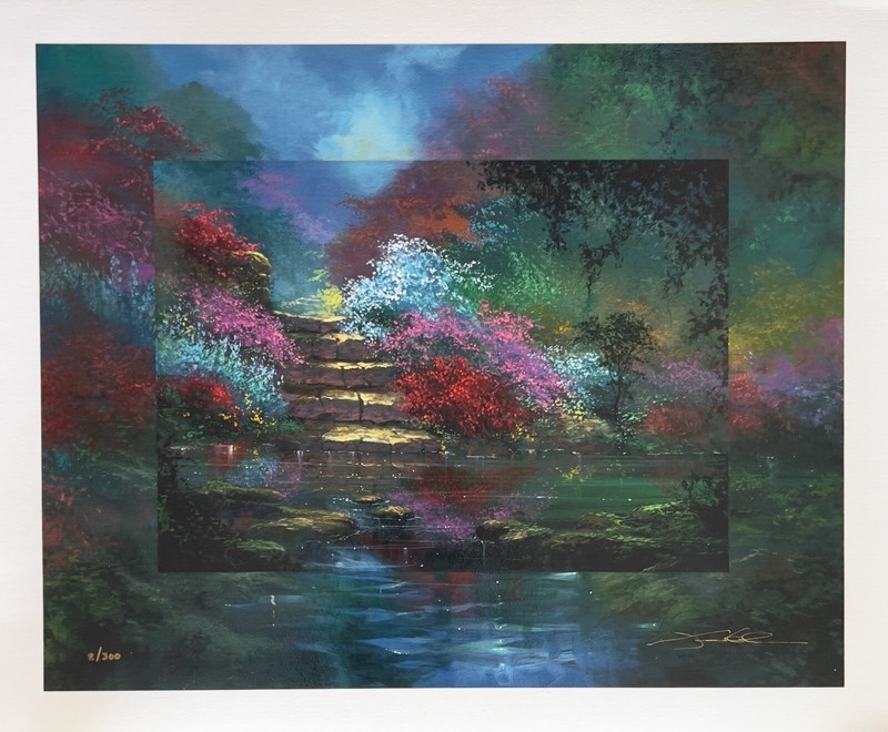 James Coleman GARDEN STEPS Hand Signed Limited Edition Serigraph Art gallery