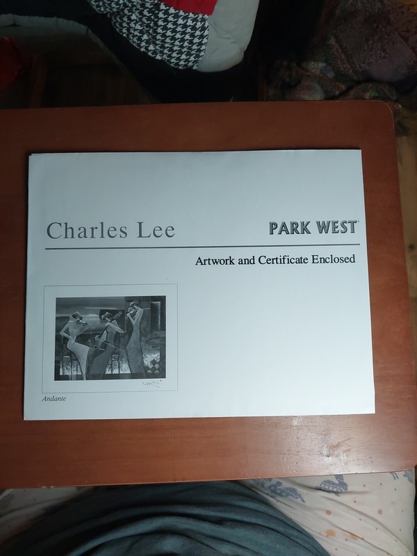 Charles Lee Seriolithograph Park West Gallery "Andante" Signed COA 7" X 9 3/8" gallery