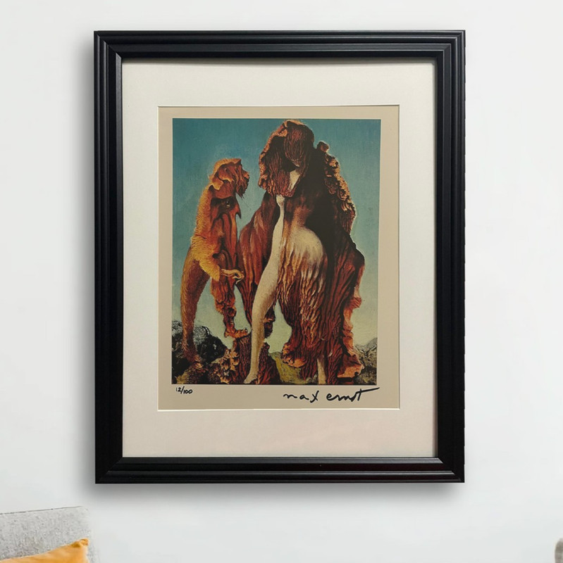 Max Ernst Hand-Signed Original Print With COA and +$3,500 USD Appraisal