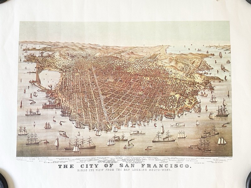 Vintage Print Facsimile Currier & Ives Litho: The City of San Francisco 1878 gallery