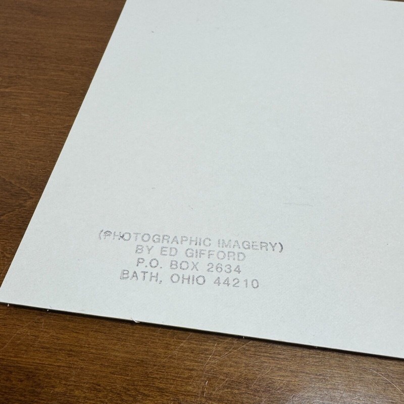 Ed Gifford Photographic Imagery Signed 8x10 The Christmas Kiss Red Cardinals Vtg gallery