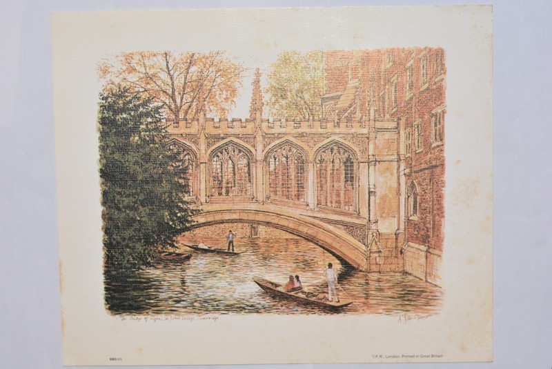 The «Bridge of Sighs» at St. John’s College in Cambridge Print (10 1/4 x 8 1/2)
