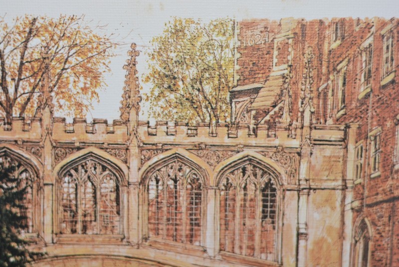 The "Bridge of Sighs" at St. John's College in Cambridge Print (10 1/4 x 8 1/2) gallery