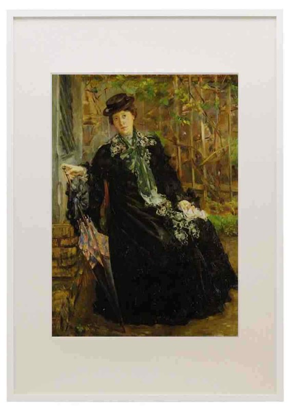 Cointh Lovis In a Black Coat A3 A4 Framed Print Picture