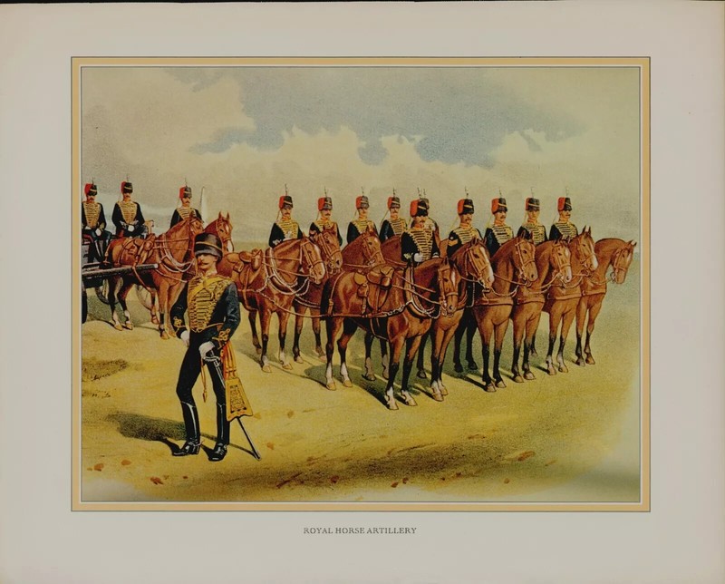 RHA Royal Horse Artillery PARADE Military Print VINTAGE 14.5″ x 11.5″