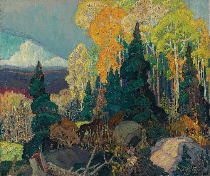 Franklin Carmichael Autumn Hillside Giclee Canvas Print
