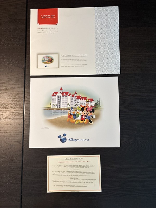 WDW Commemorative Don Williams Litho W Cert Of Authenticity Grand Floridian 2014 gallery