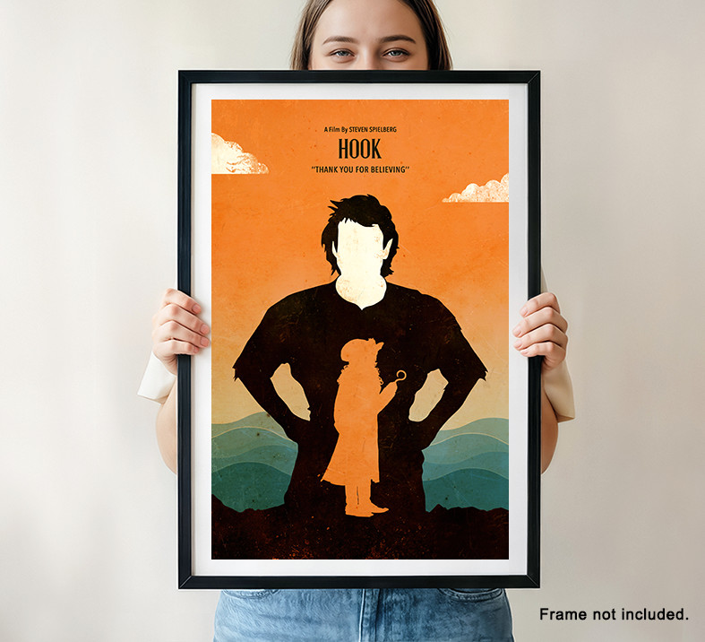 Hook Steven Spielberg Minimalist Movie Art Print, 13x19'' Photo Print gallery