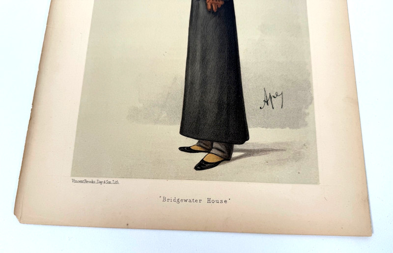 Vanity Fair 1887 Ape Caricature Earl of Ellesmere "Bridgewater House" gallery