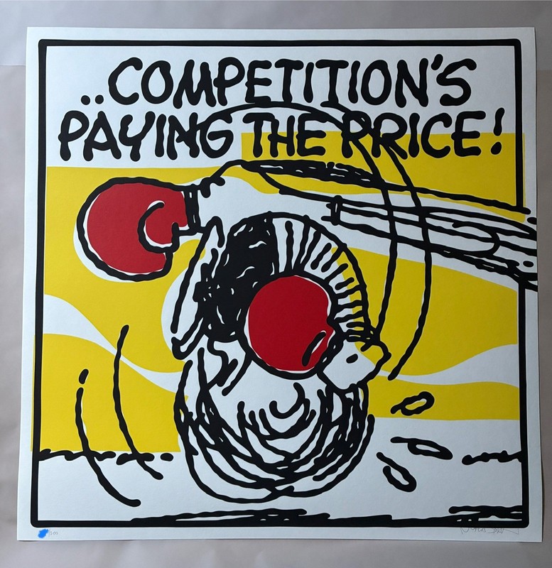 Mark Drew PTP Competition’s Paying The Price Peanuts Snoopy Print Signed