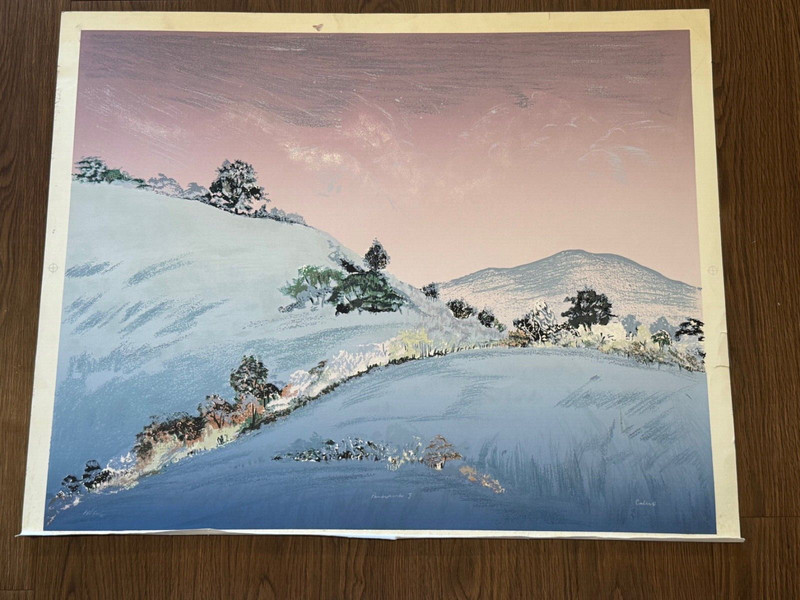 Signed Silkscreen / Serigraph Print Of Winter Landscape Titled Panorama I 18/500