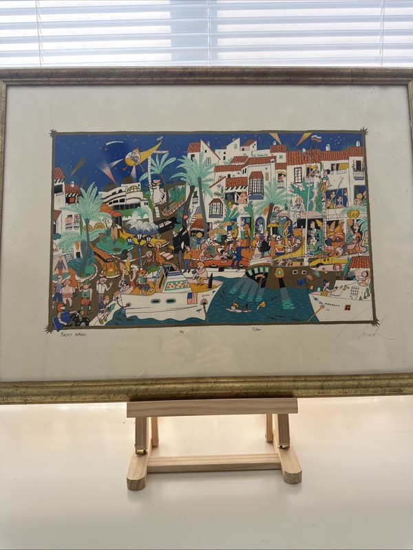 Judith Nador “Puerto Banus” lithography . Signed. Numbered #89/300. See pics.