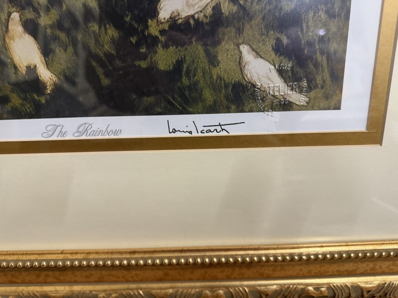 Louis Icart Signed and Stamped (Atelier Gallery) "The Rainbow" 29.5" x 34" gallery
