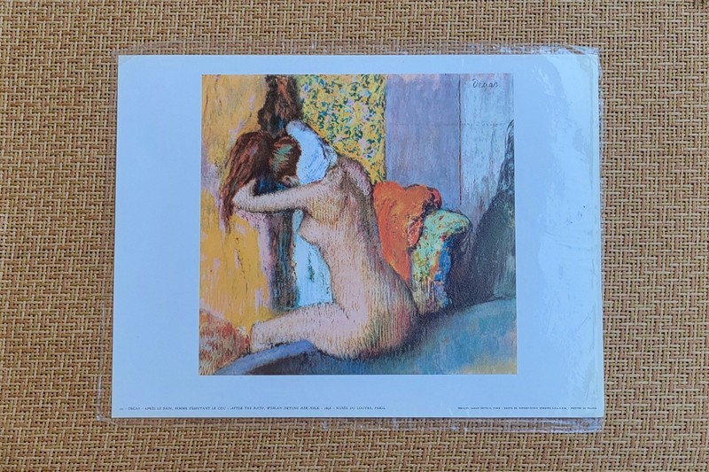 Vintage Art Reproduction Print: After the Bath, Woman Drying Her Neck by Degas