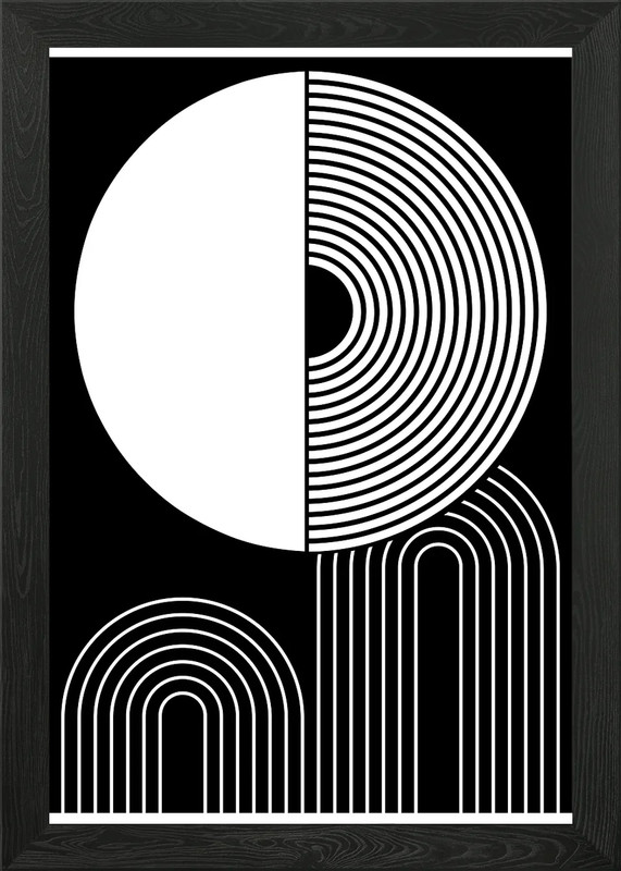 Abstract Geometric Framed Wall Art Poster Canvas Print Picture