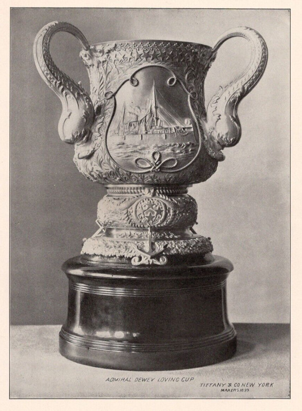 REPOUSSE URN - Tiffany & Co Loving Cup Antique Photogravure 1899 Print w Video
