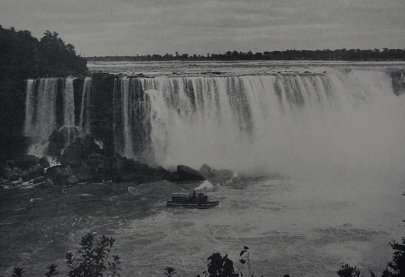 Antique Niagara Falls New York Art Print Horseshoe Fall Original B&W 1910 gallery