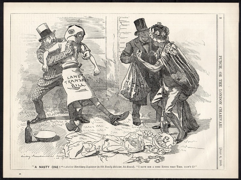 A NASTY ONE! 1889 Edward Linley Sambourne PUNCH CARTOON PAGE