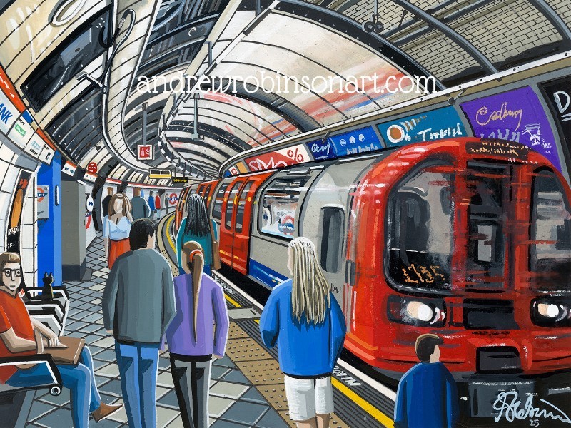 London Underground Tube Station Urban Cityscape Wall Art Framed Print. 2 Sizes gallery
