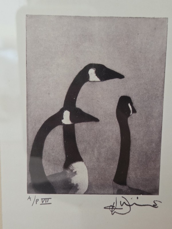 Pair Signed Limited Edition Goose Prints A/P VII & 66/100 Over Kew Towards Heat" gallery