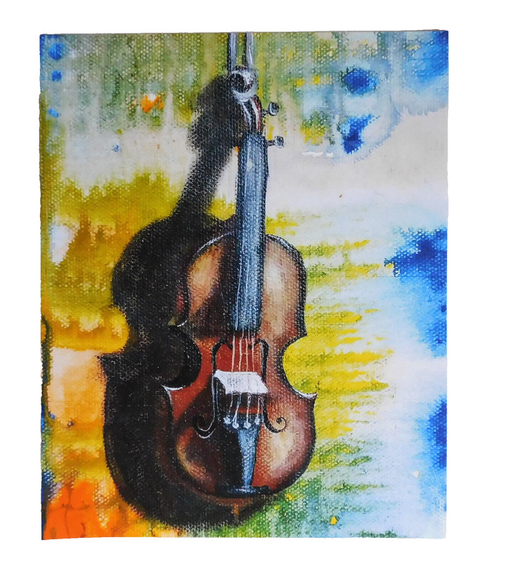 Violin Fiddle Giclée 1st Edition Print of Original Music Art by Rain Crow
