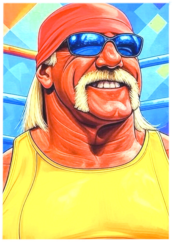 HULK HOGAN * Fun Novelty * WRESTLER * Art Card * ATC ACEO