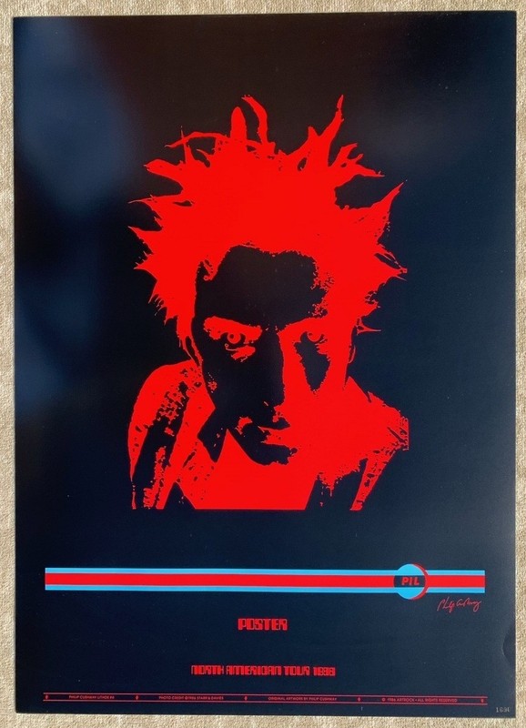 PUBLIC IMAGE LIMITED Artrock Cushway NOT Grimshaw 1986 Punk Rock Concert Poster