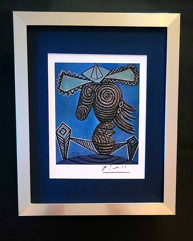 PABLO PICASSO BEAUTIFUL 1948 SIGNED SCARCE PRINT MATTED AND FRAMED + BUY IT NOW!