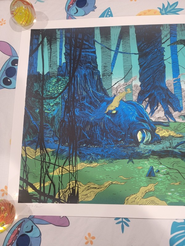 Star Wars R2D2 in the Swamps of Dagobah Print #/250 20x30 Used gallery