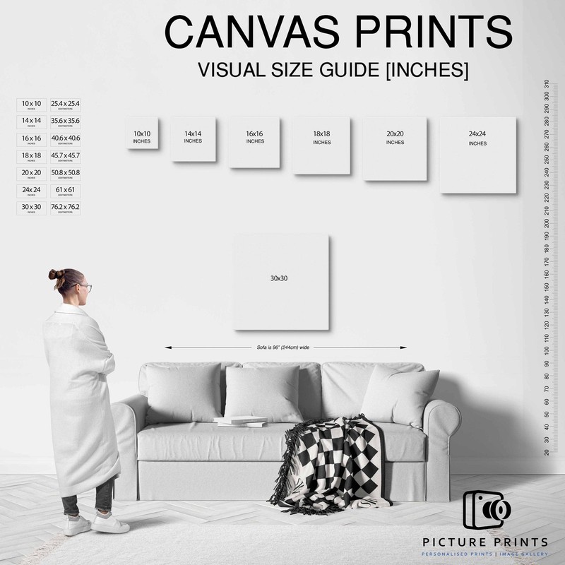 red umberella black and white street canvas picture print modern square gallery