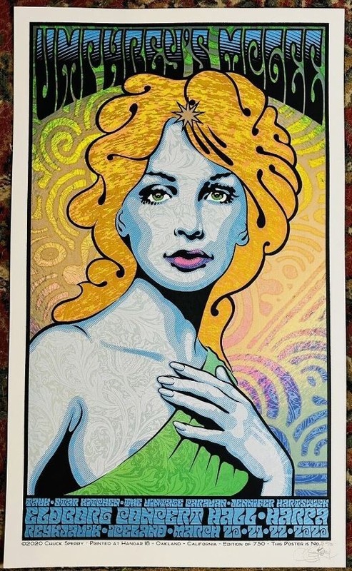 CHUCK SPERRY UMPHREY’S McGEE ICELAND 2020 S/N 64/125 Screen Print Poster NM