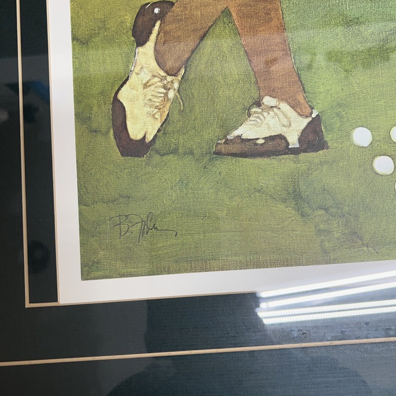 Golf Artwork - Bart Forbes, museum mounted matted signed print - "The Golfer" gallery