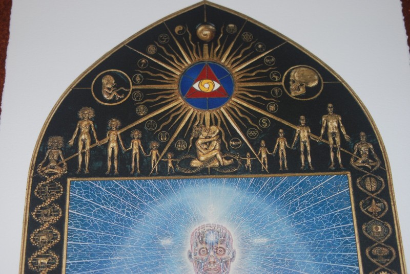 Alex Grey Psychic Energy System Art Print S/# 100 Sacred Mirrors Chakras Poster gallery