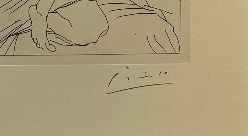 Pablo Picasso Original signed Print, COA and appraisal for $3,500 USD.- gallery