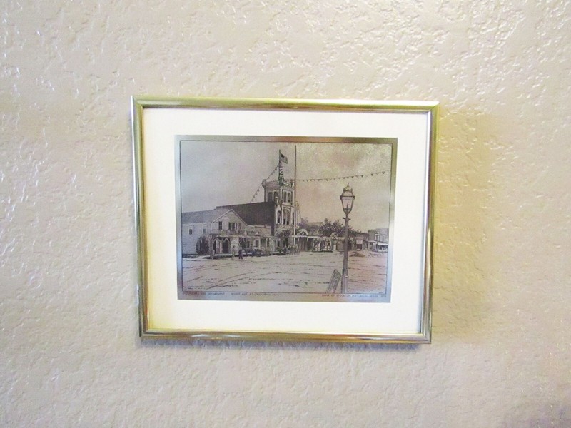Vintage Set of 3 Bank of Stockton Historical Series 1970 Gold Foil Art Prints gallery