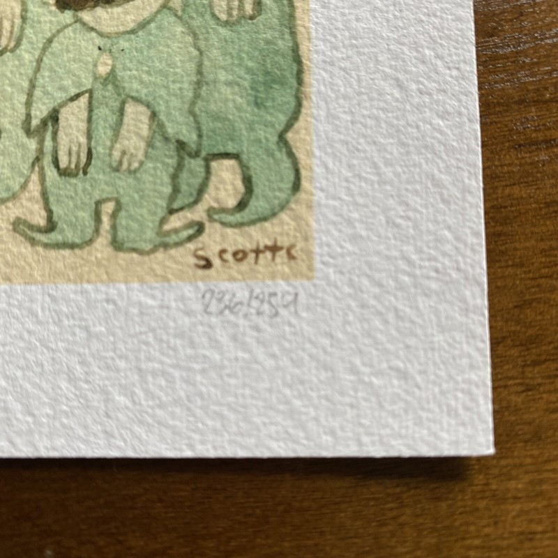 SCOTT C "The Ghost Detectives" 5 x 5 print 236/254 FINE Mickey Mouse GOOFY gallery