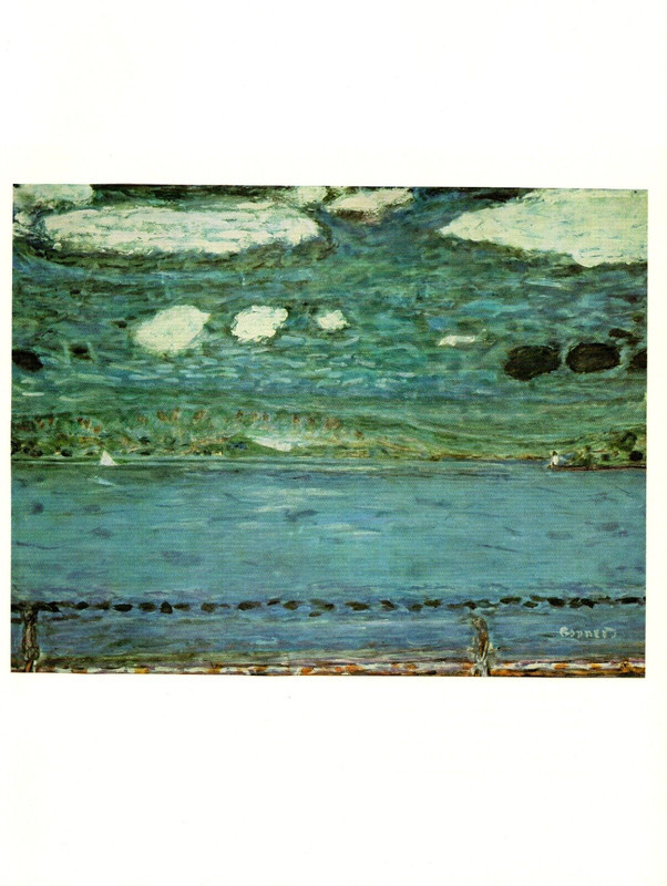 1969 Vintage BONNARD «SEASCAPE: THE MEDITERRANEAN» COLOR offset Art Lithograph