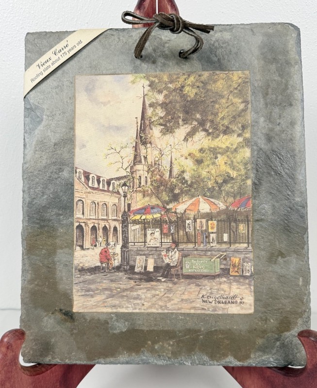 New Orleans Antique Roof Slate St Louis Cathedral 1987 K. Engelhardt Print