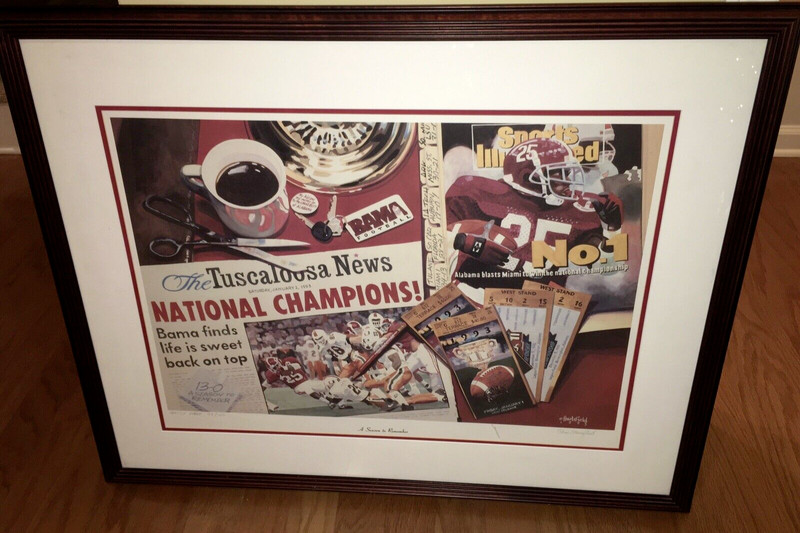 Alabama A Season To Remember Print Signed by Chris Hartsfield (28/100 A/P) 29×36