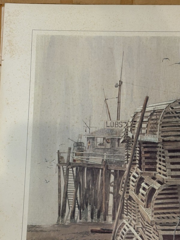 Lobster Pots Coastal Pier Print by Pierre Mion Island Annapolis Maryland VTG USA gallery