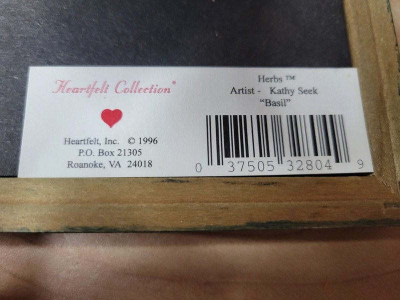 VTG Heartfelt Collection 2 Framed Botanical Prints 6 inch Square SEE PICS gallery